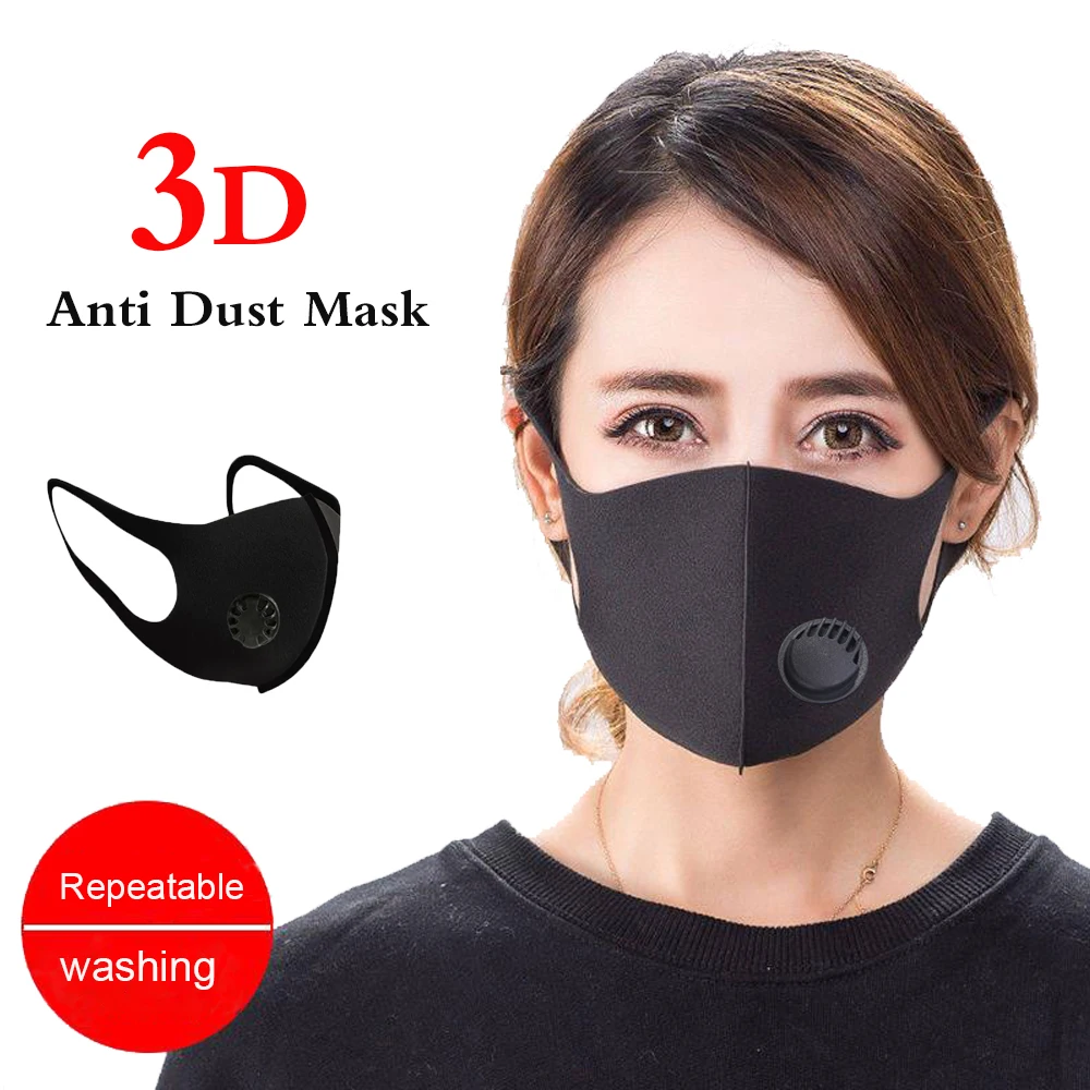 

2pcs Anti Dust Mask Anti Fog Haze Washable Reusable Anti Dustproof Mouth-Muffle Respirato PM2.5 Pollution Face Mask Mouth Mask