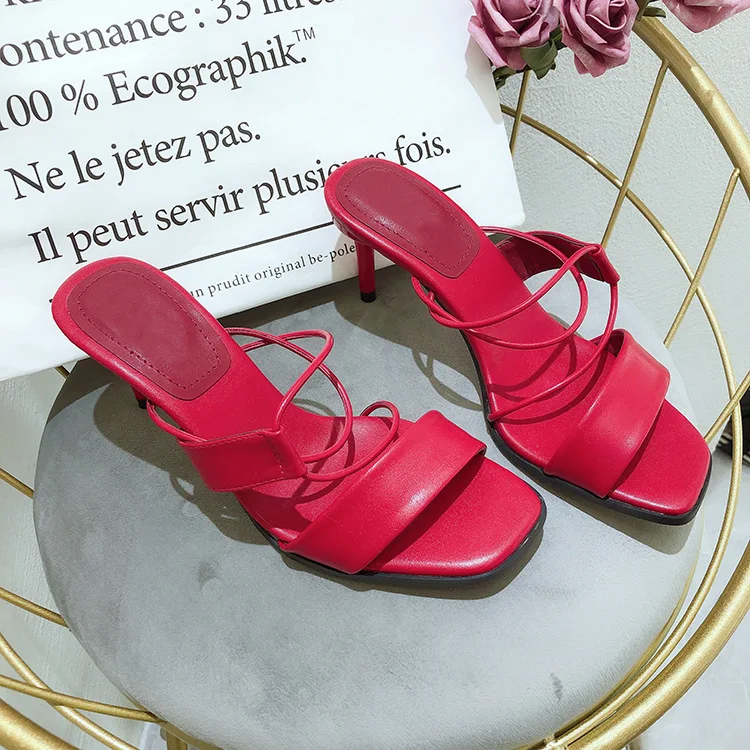 

Sandals Summer Sandals Women's Fashion New Style Za Thin Heeled A- line with Sandals Hallow Large Size WOMEN'S Shoes
