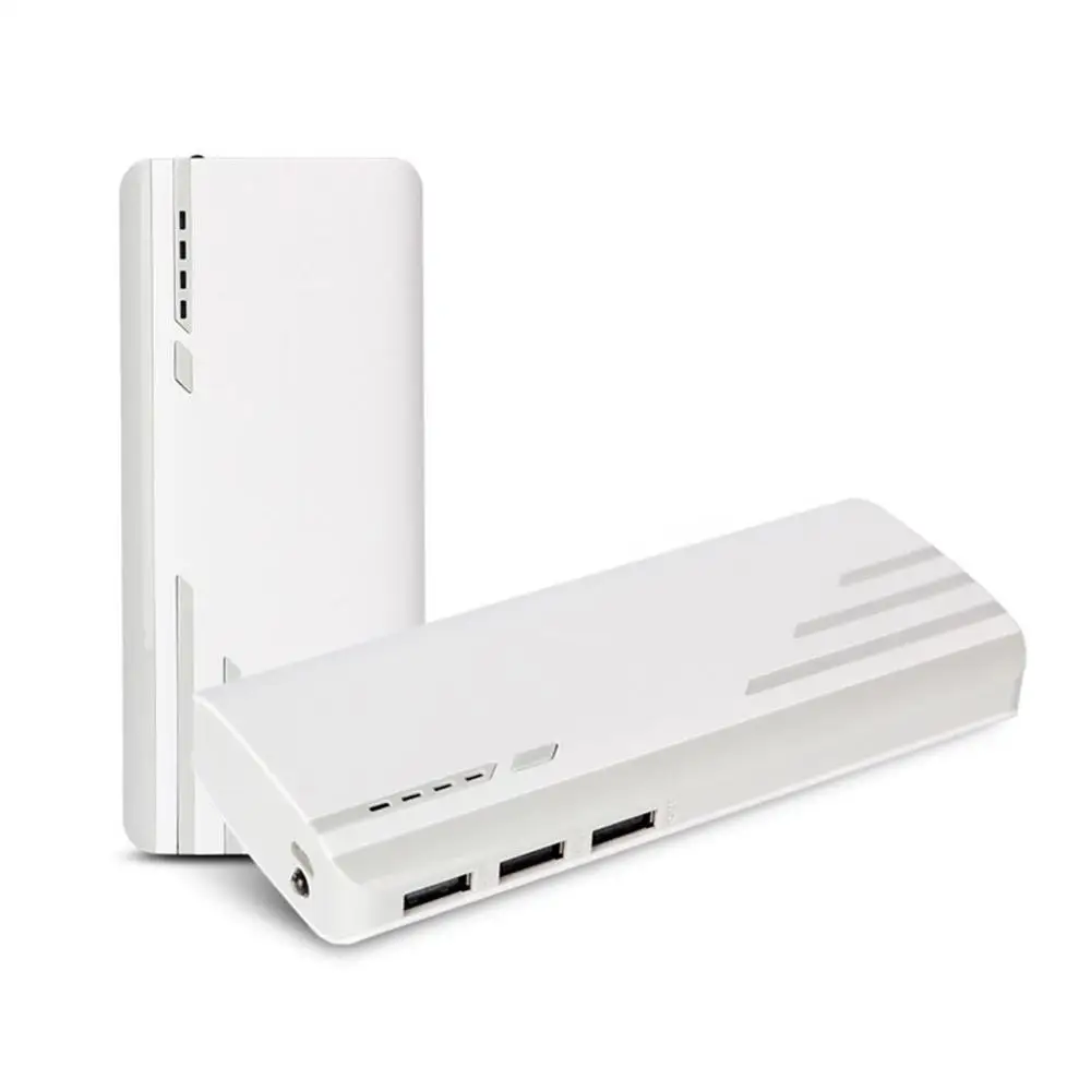 white 20000 мАч Внешний аккумулятор 3 USB светодиодный светильник портативный внешний аккумулятор зарядное устройство для мобильного телефона повербанк для Xiaomi iPhone LG - Цвет: white
