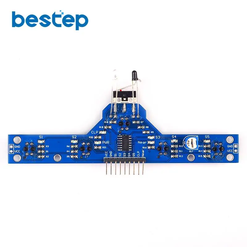 Модуль датчика отслеживания 5 каналов ИК инфракрасный детектор отслеживающая линия Датчик предотвращения препятствий модуль для умного автомобиля Робот