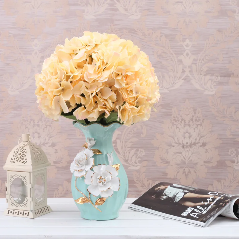  1pc Simulation Hydrangea Bride Wedding Flowers Handkerchief Flower Festival Party Decoration Home H