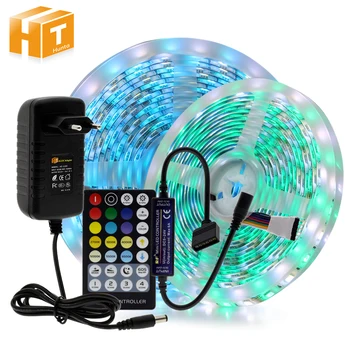 

LED Strip RGBCCT Set RGB + Warm White + Cold White 5 Colour LED Strip 5m + 28Key RF Remote Controller + DC12V Power Adapter