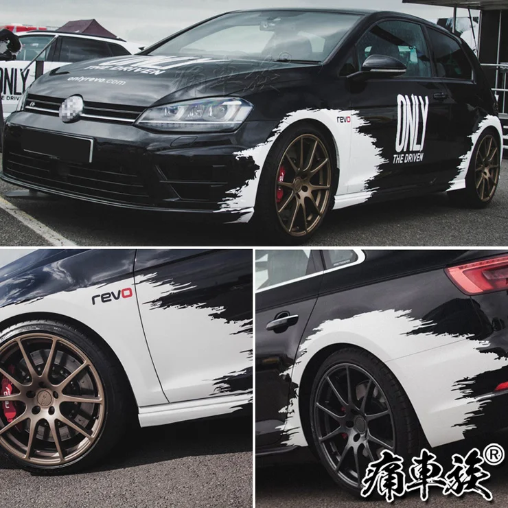 Автомобильные наклейки для Audi A3 S3 A4 S4 Golf 7,5, автомобильные наклейки с цветами, гоночные украшения, модификация