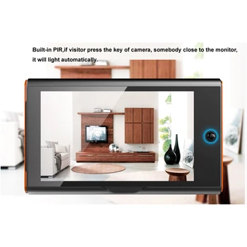 

7 Inch Wireless Digital Peephole Viewer Home Security Smart Video Doorbell Pir Motion Detection&Recording 170 Degrees Angle