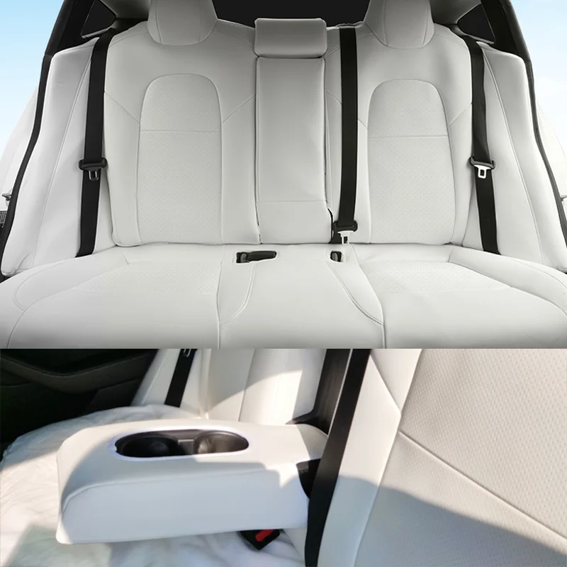 For Tesla Model 3 Y 2018 2019 2020 2021 2022 2023 Customization Service  Interior Auto Accessories White Full Set Car Seat Covers