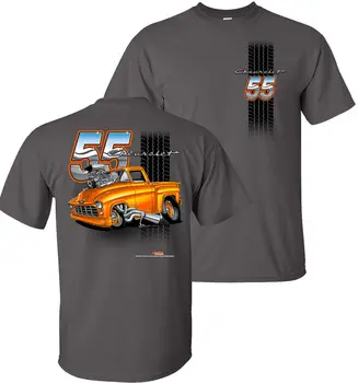 

2018 New Cotton Tee Shirt 1955 Chevy Pickup Truck Tooned Up Classic T Shirt 3100 Custom Hot Rod 55 Fashion T Shirt 011869