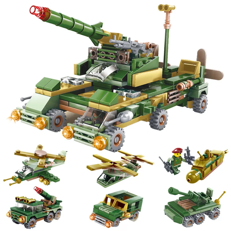 

Kele Building Blocks 6003 Soldiers Raided Military Assembled Building Blocks Toy Children'S Educational Fight Inserted Boy 6-8-9