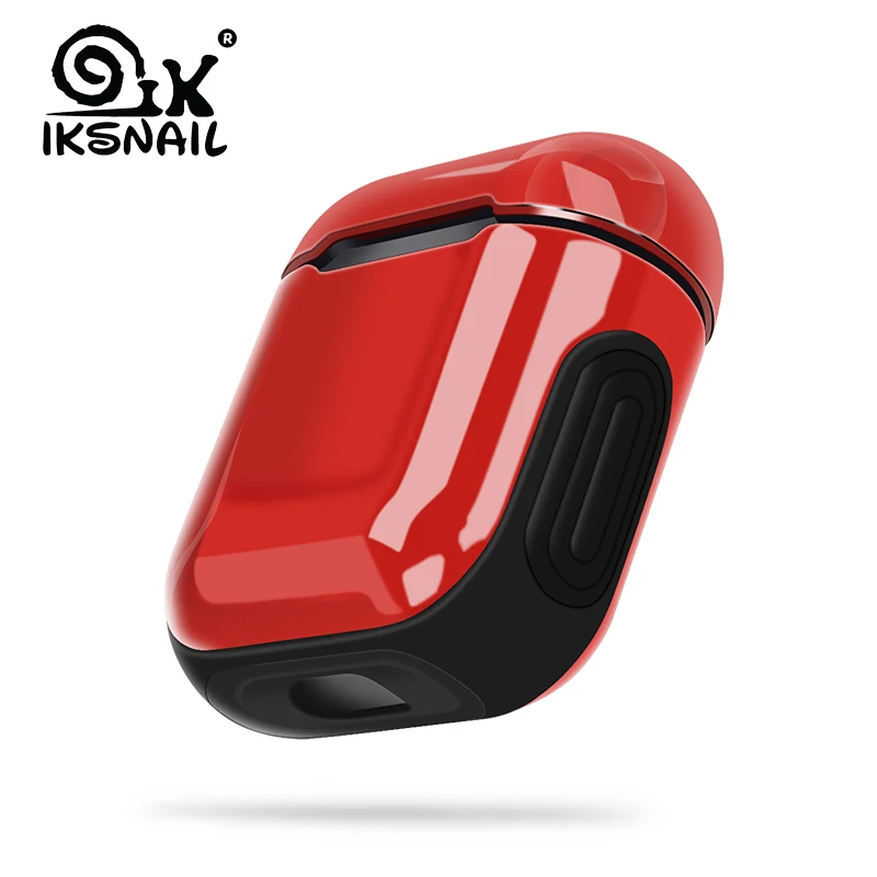 IKSNAIL для Apple Airpods 1 чехол беспроводных Bluetooth наушников противоударный глянцевый