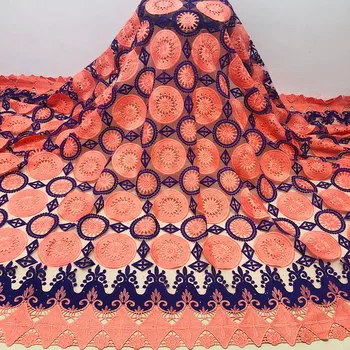 

Latest 5 yards lace fabric 2020 african net lace fabric with stones high quality french guipure lace fabric for party dress