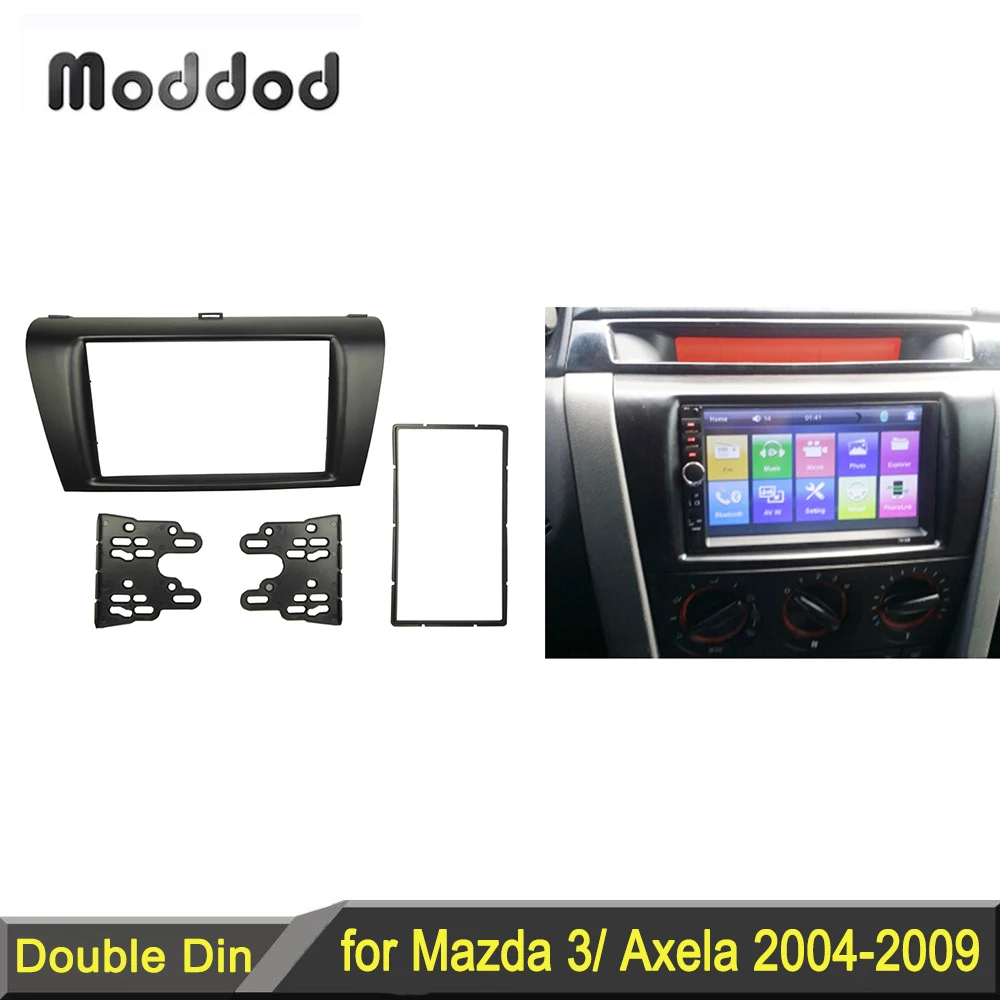 

Stereo Panel for Mazda 3 Axela 2004-2008 Double 2 Din Radio Fascia Refitting Dash Mounting Installation Trim Kit Audio Frame