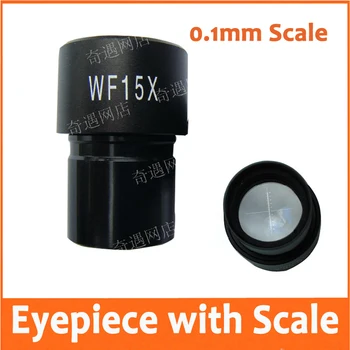 

1PC WF15X/13mm Wide Angle Lens Eyepiece for Biological Microscope School Students Lab with Graduated Scale Reticle Ruler 0.1mm
