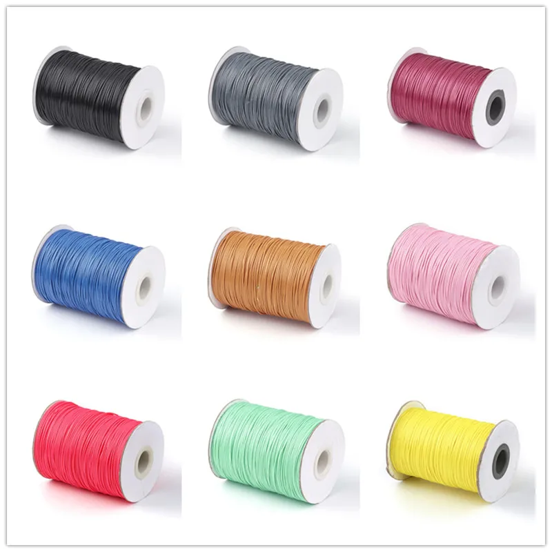

Waxed Polyester Cord 1mm Korean Waxed Cord Thread Beading String for Jewellery DIY Bracelets Craft Making,about185 yard/Roll