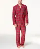 Pijamas familiares de Navidad para adultos y niños, ropa de dormir de manga larga para el hogar, con estampado de cuadros rojos, para año nuevo y Navidad ► Foto 2/6