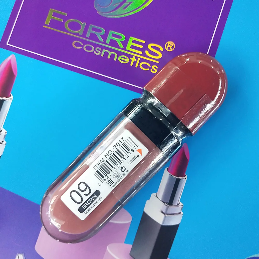 Farres матовый блеск для губ сексуальный красный фиолетовый цвет бобы стойкий водонепроницаемый 12 цветов Увлажняющий блеск для губ AM149 - Цвет: 09