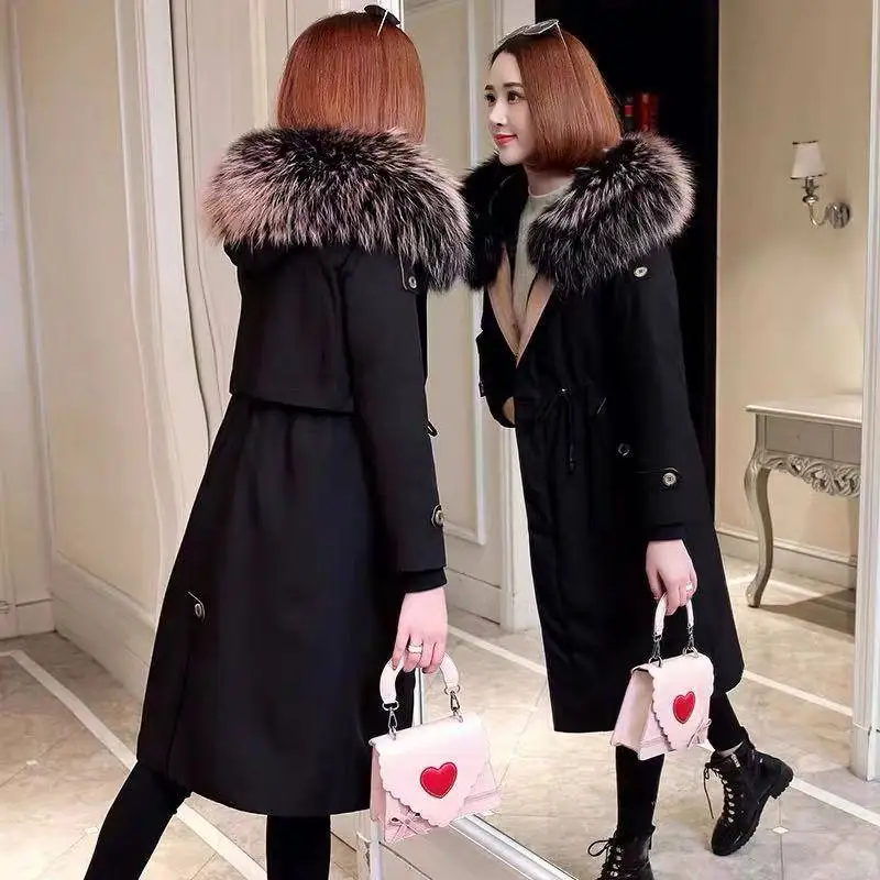 Зимнее утепленное пальто женская уличная куртка с капюшоном для походов и