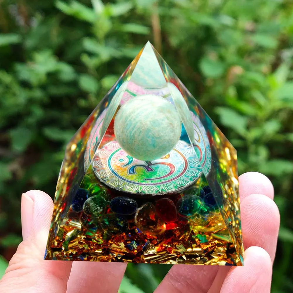 Natural Tiger Eye Orgonite Pyramid Healing Crystals Energy Generator Reiki Chakra Multiplier Orgone Amethyst Meditation Stone5X5 wholesale jewelry components and findings Jewelry Findings & Components