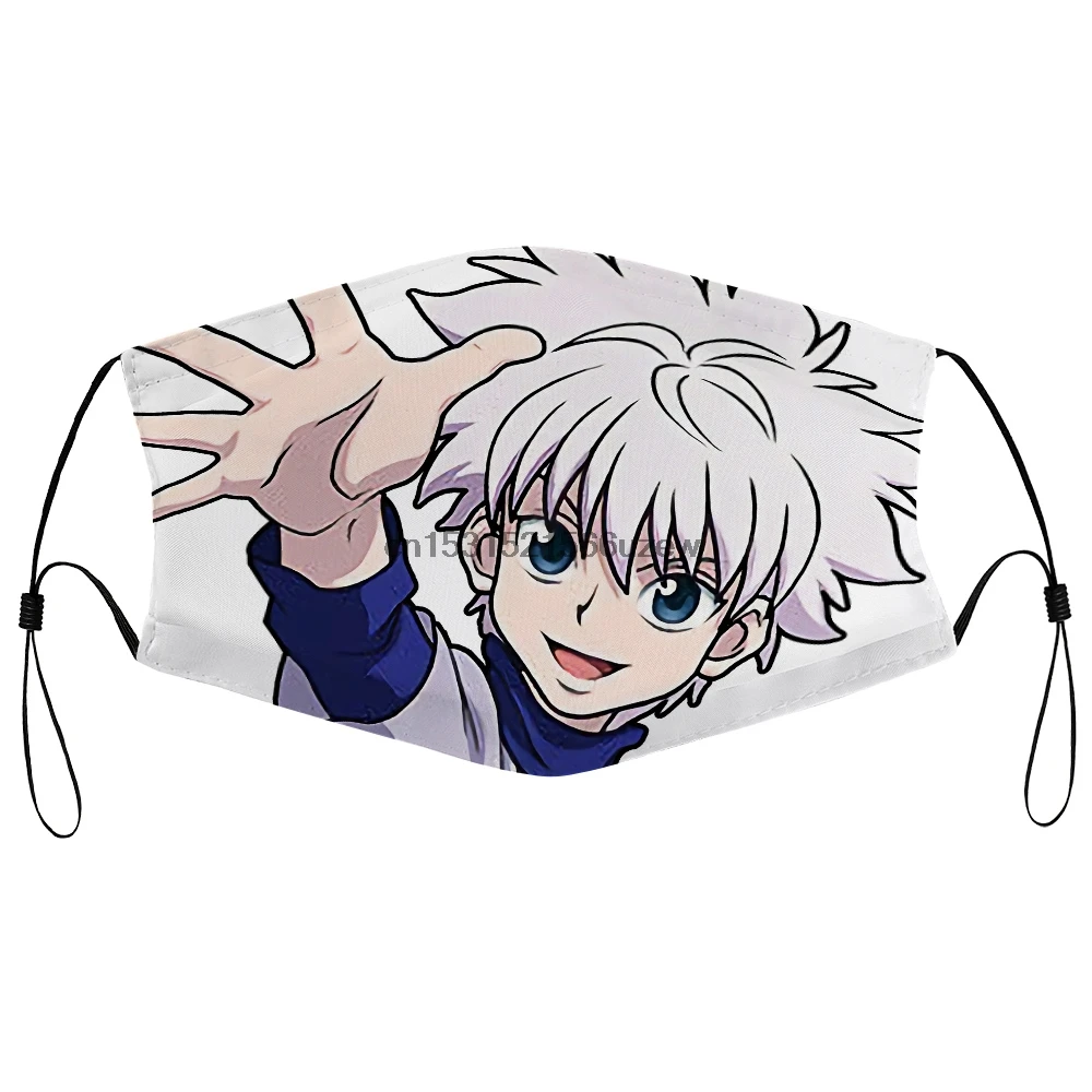 Пылезащитная маска с фильтром Hunter X Аниме персонаж Killua Zoldyck Мужская Черная