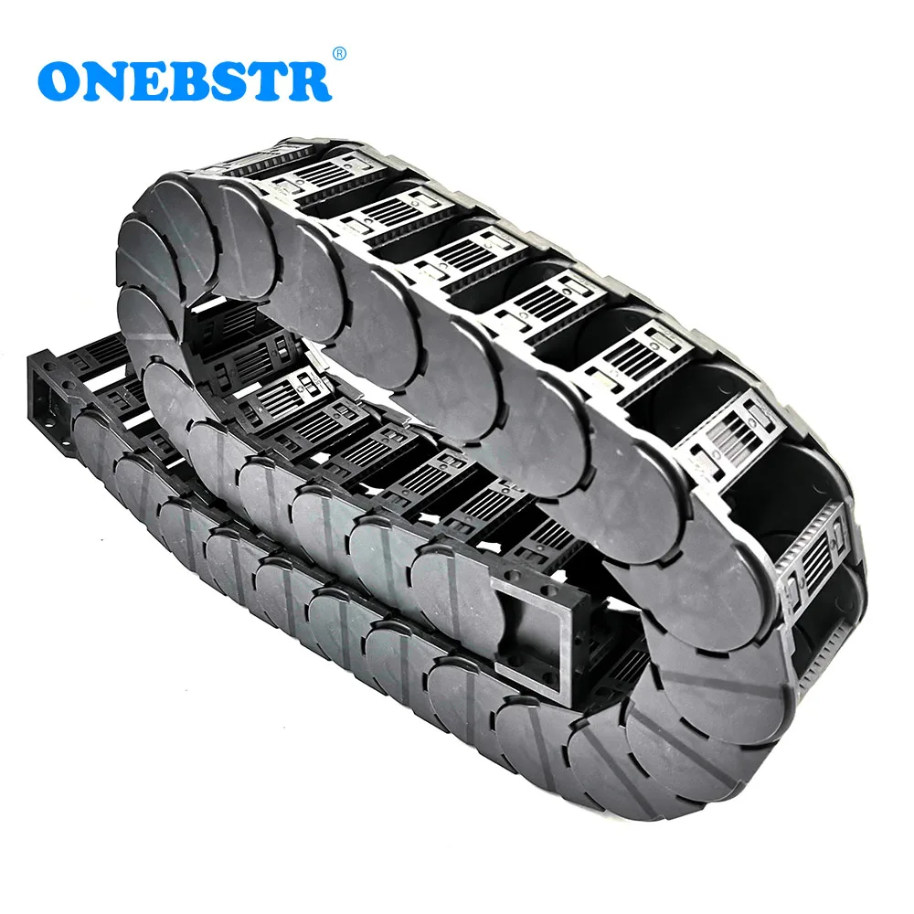 1 미터 D30x57mm 드래그 체인 와이어 캐리어 케이블 저소음 브리지 유형 양쪽에 열림 CNC 라우터 공작 기계 무료 배송