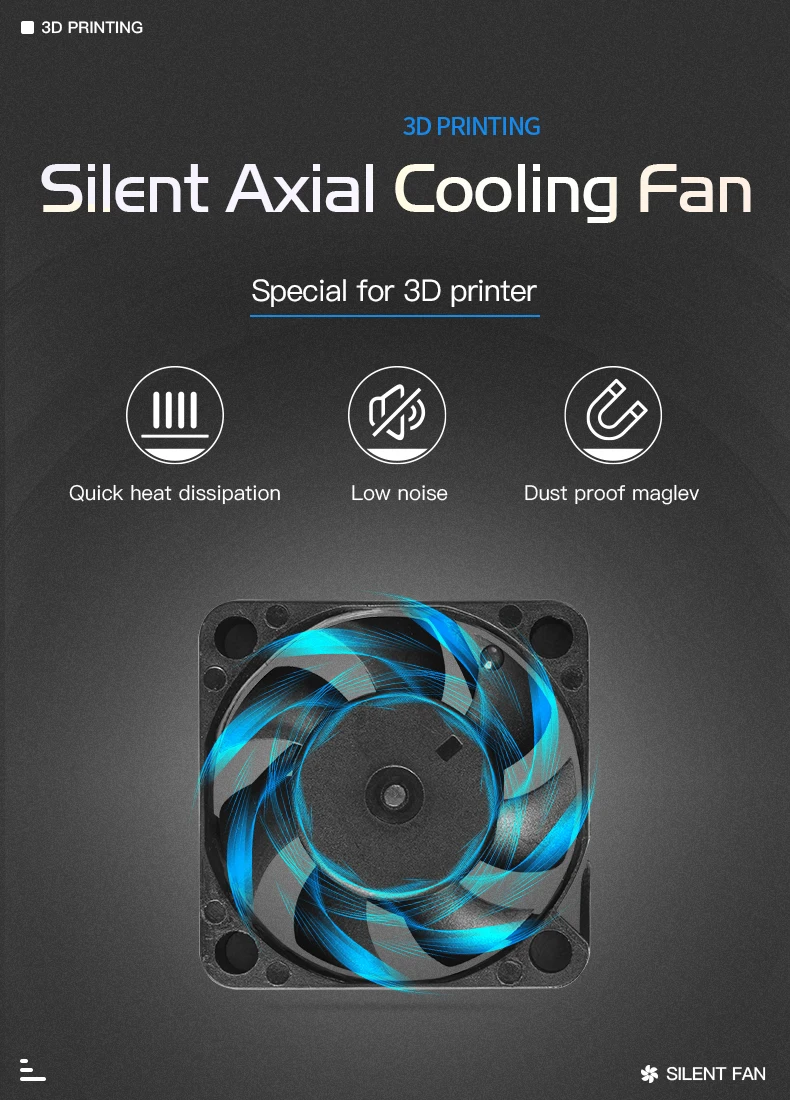 3D Printer Part 4010 Fan 24V 0.1A Silent Brushless Cooling Fan Oil Bearing Axial 40mmx40mmx10mm for Ender-3 v2 Ender3 barcode printer head