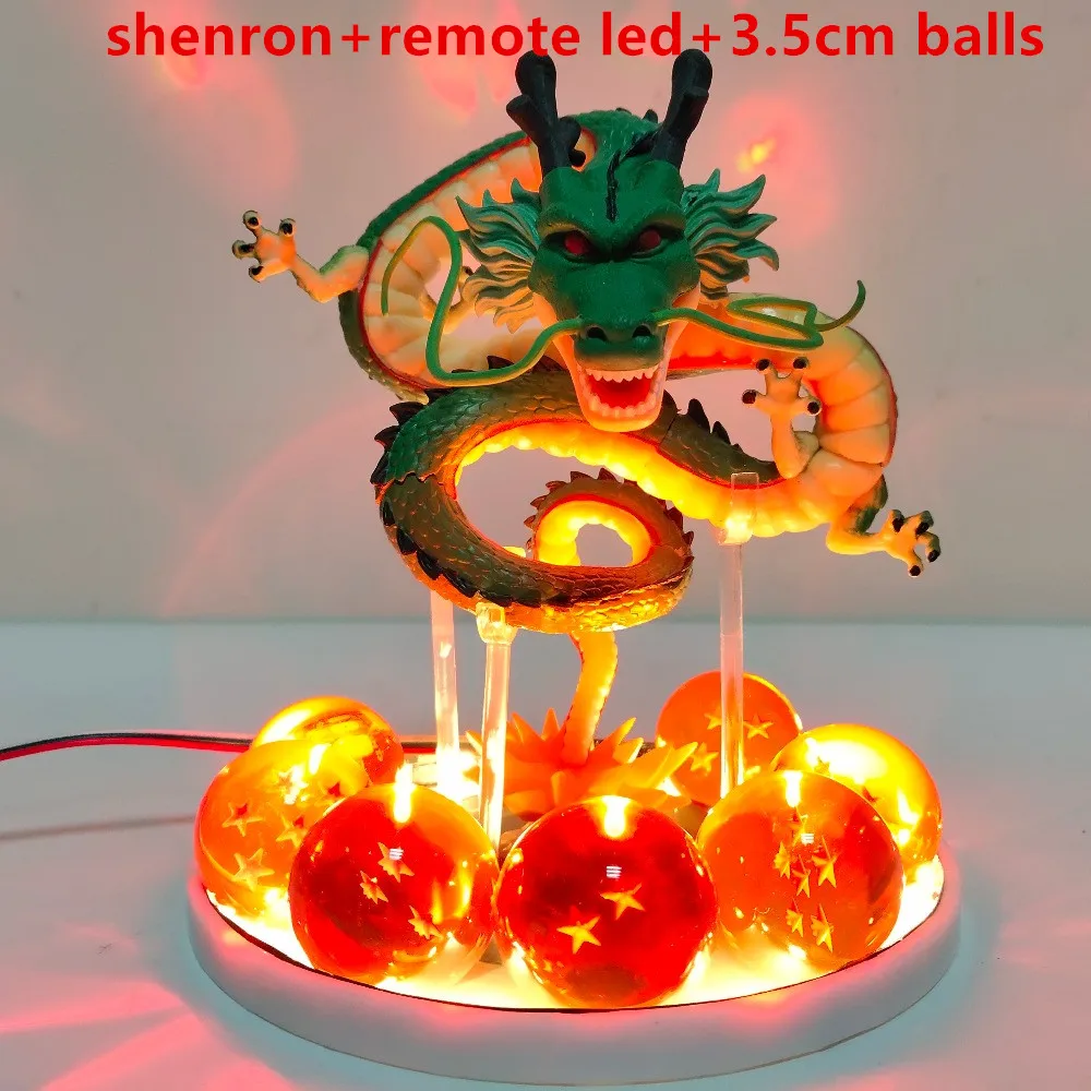 Dragon Ball Z Shenron ПВХ Фигурки Светодиодные хрустальные шары Игрушка Dragon Ball Супер Shenlong аниме-фигурка DBZ шары дракона