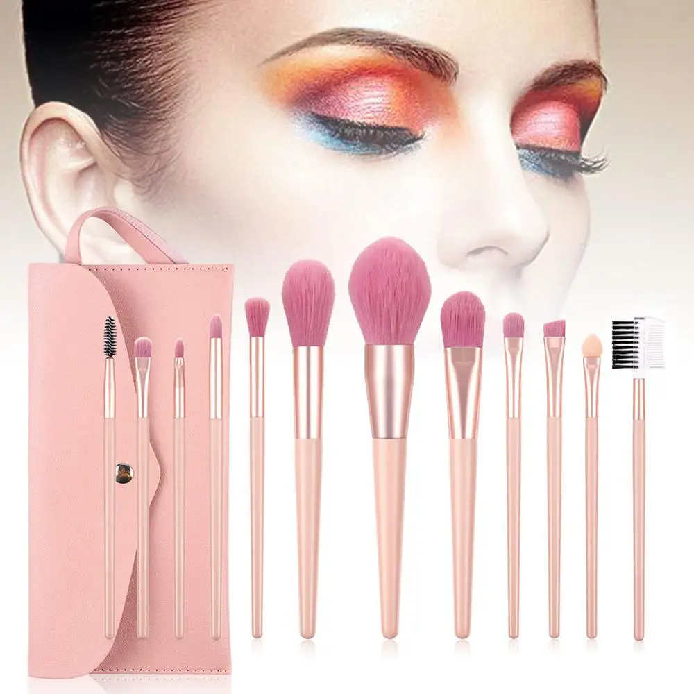 

12pcs Makeup Brushes Tool Set Eyes Shadow Foundation Makeup Blushes Eye Shadow Lips Eyelash Cosmetics Brushes with Makeup Tools