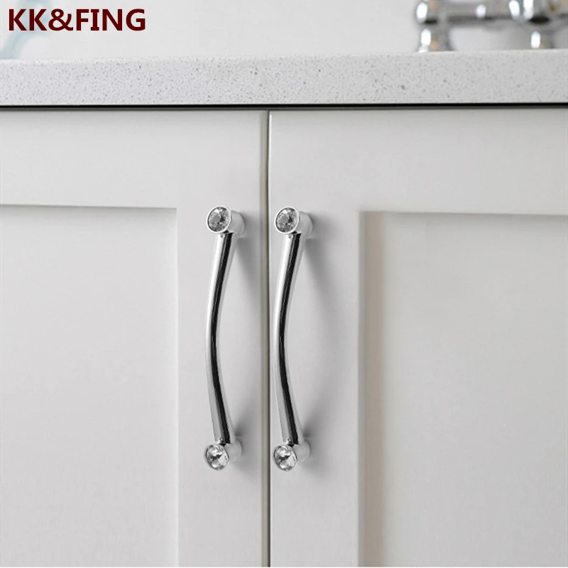 KK&ampFING High-end Crystal Handles Diamond-studded Wardrobe Cabinet Drawer Knobs Furniture Pulls Bedroom Decoration | Обустройство