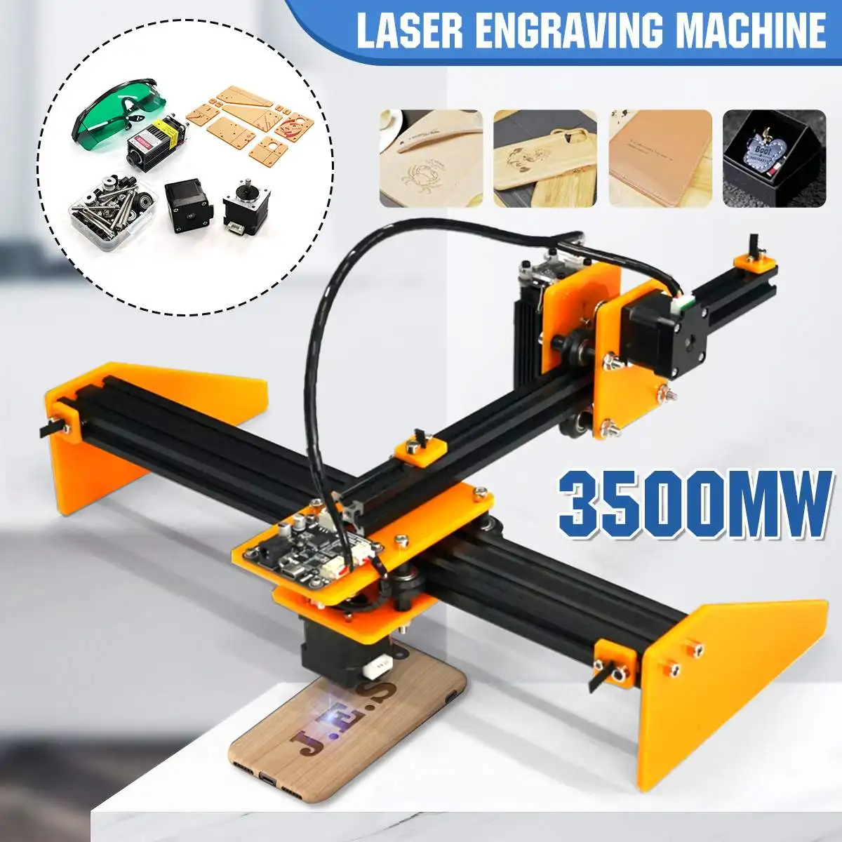ELMDESK DESKA4 3500mW Laser Graviermaschine Engraver DIY Schneidenmaschine DE 