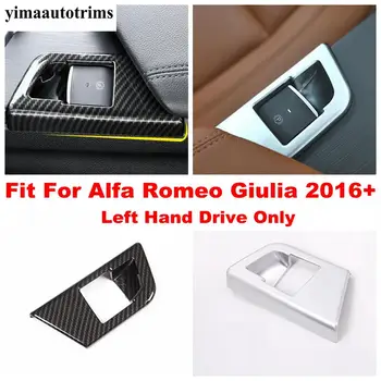 

Electrical Park Handbrake Hand Brake EPB Button Cover Trim For Alfa Romeo Giulia 2016 - 2020 Carbon Fiber / Matte Interior Refit