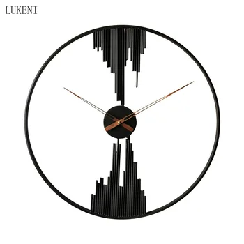 

Nordic Creative Fashion Iron Wall Clock Living Room Simple Clock Personality Wall Watch