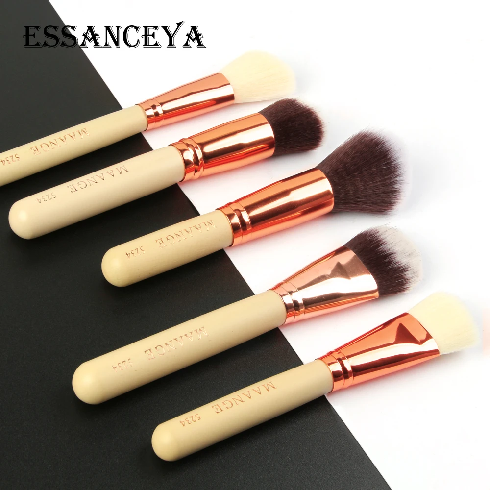 ESSANCEYA 15 шт. Профессиональный набор кистей для макияжа Пудра основа кисточка для век Смешивание косметики Макияж набор инструментов