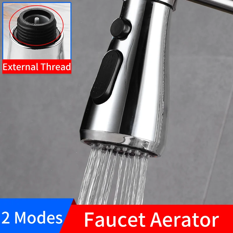 A-Silver Кухонный аэратор 2 режима водосберегающий кран аэратор 360 градусов раковина аэратор головка регулируемый кран насадка фильтр диффузор - Цвет: A-Silver