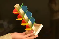 Лепесток собран из Германии детских развивающих вставляется строительные блоки игрушка резинка для волос с цветком Камера мяч на