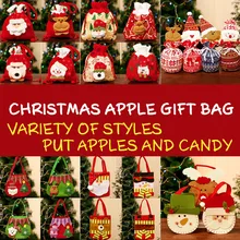 Рождественская сумка в виде яблока, Подарочная сумка, сумка-тоут для взрослых, детей, украшение, матовая Подарочная сумка, праздничный реквизит
