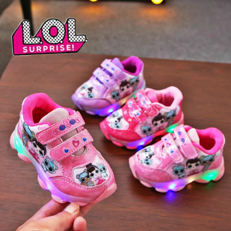 LOL Surprise Doll Shoes LED Light Shoes Cute Cartoon Character Girls