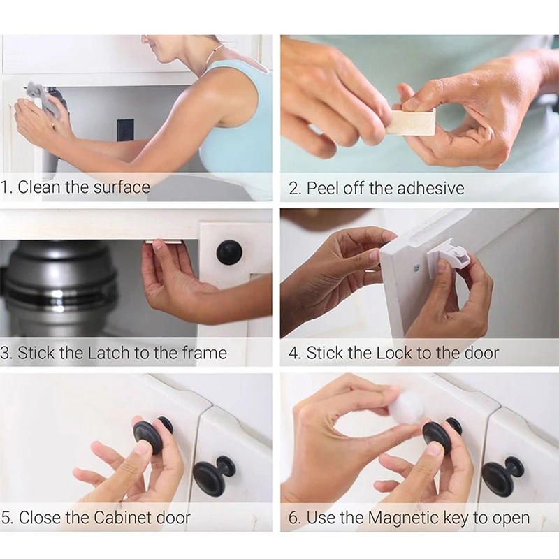 Child Protection Baby Safety Magnetic Lock Infant Security Cabinet Drawer Door Closer Child Lock Kids Wardrobe Invisible Locks