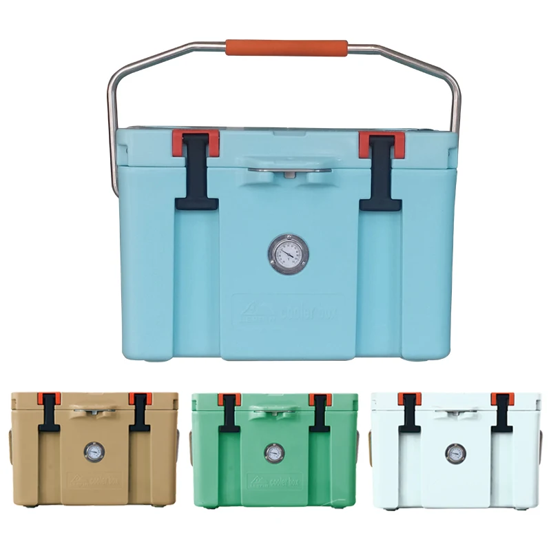 

Lerpin 25QT Plastic Mini Fridge Rotomolded Portable Camping Cooler Box Ice Chest 2021 New Design