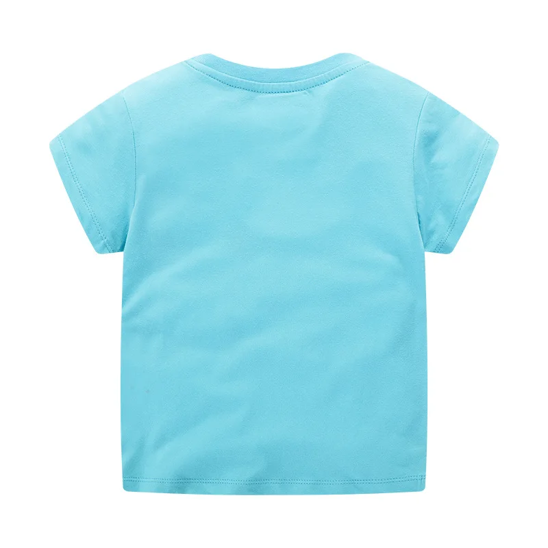 Футболка с принтом динозавра из мультфильма для мальчиков; Детские футболки для мальчиков; одежда для малышей; футболки с короткими рукавами из хлопка