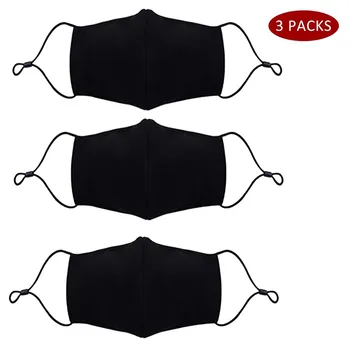 

3pcs Outdoor masque Men Women Windproof masque Dust Wind Sun Protection Cycling Woman Men Glow Skull Mouth Covers Black Mouse