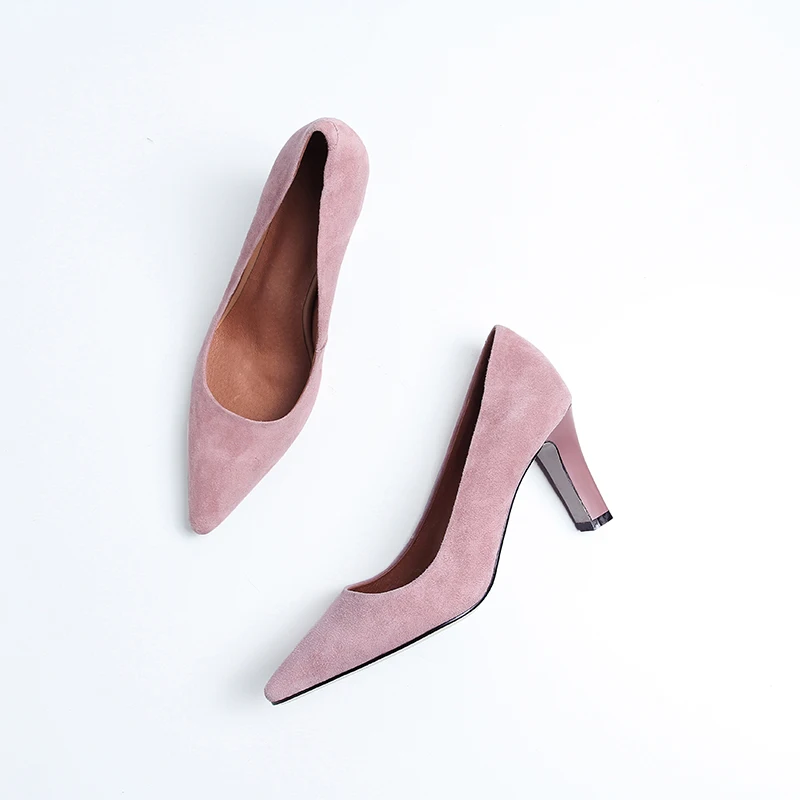 Chaussures femme; Новинка года; весенние туфли на высоком каблуке; женские туфли-лодочки; классические туфли-лодочки из натуральной кожи; Офисная Женская обувь; zapatos mujer