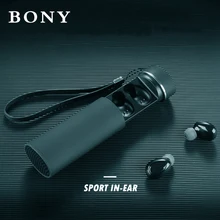 BONY TWS 5,0 Bluetooth беспроводная гарнитура с двойным микрофоном Новые высококачественные Брендовые спортивные фитнес-затычки для ушей, чтобы отправить новую зарядную коробку