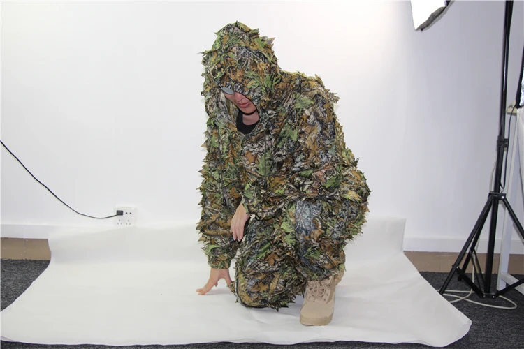 Охотничья одежда 3D ghillie Костюмы камуфляж снайпера маскировочный костюм для охотничьих аксессуаров