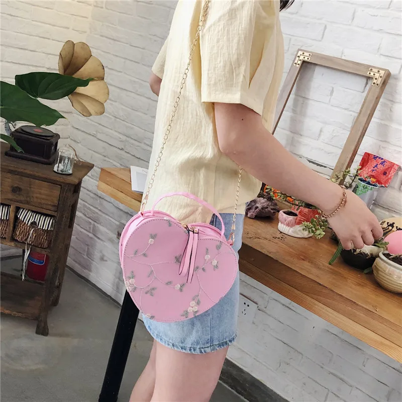 

2019 Spring New Style Fashion WOMEN'S Bag Peach Heart Bag Cool Handbag Crossbody Bag