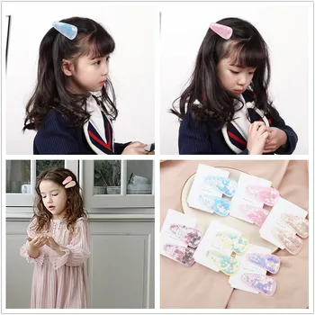 

Any Season Baby Kids Girls Hair Clips Cloth Cute Sweet Fashion High Quality Sequin Design Princess Hair Accessories Hair Pin Set