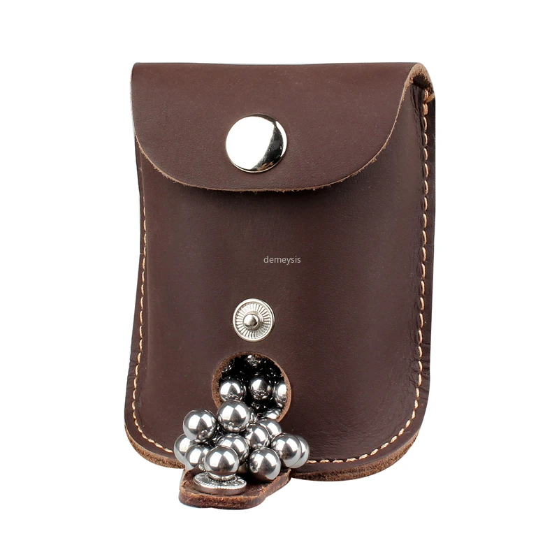 Тактическая стрельба Рогатка патроны мешок кожаный Открытый Охота Рогатка стальные шары сумка стальные шарики подшипники сумка