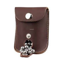 Тактическая стрельба Рогатка патроны мешок кожаный Открытый Охота Рогатка стальные шары сумка стальные шарики подшипники сумка