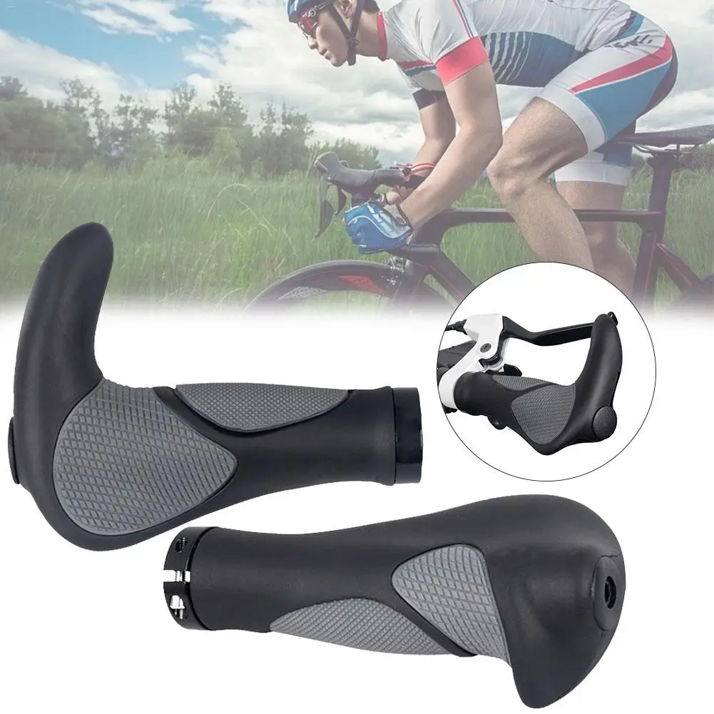 Ручки велосипеда резиновый рожок Форма комфорт Эргономика Non-slip руле для MTB
