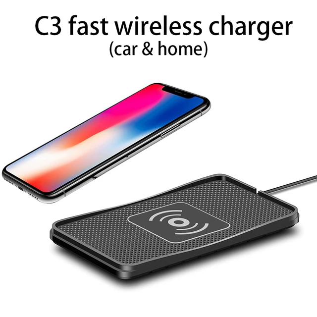 10W Qi Wireless Car Phone Charger Fast Charging pad mat For iPhone11Pro XR Max Samsung S9 Xiaomi Huawei Smartphone Charger 6