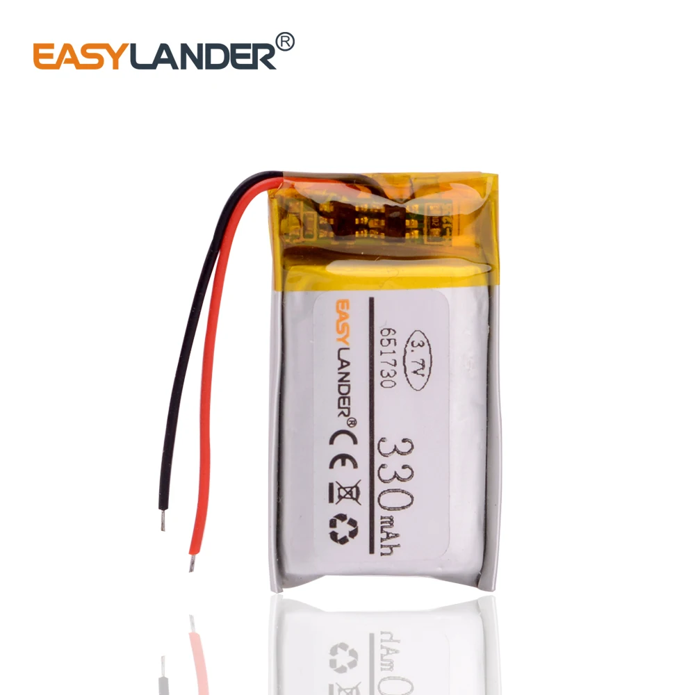 3 7 v литий-полимерный аккумулятор 651730 330MAH маленькие игрушки MP3 MP4 GPS навигация