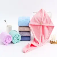 Bath Towels  Bath Wrap Hat Quick Bathrobe Terry Hair Fast Drying Dryer Towel Lady Turban Microfiber Towel For Bathroom Women Cap 1