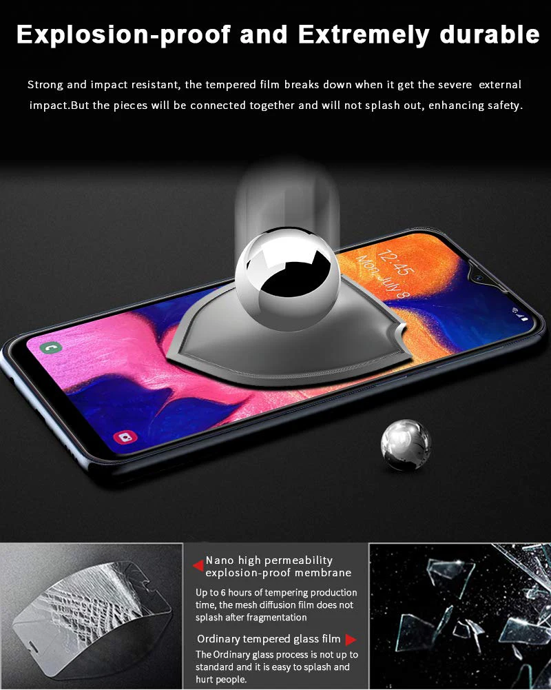 Full Cover Tempered Glass for Samsung Galaxy A10 A20 A30 A30 A50 A60 A70 A80 A90 Screen Protector Protective Film
